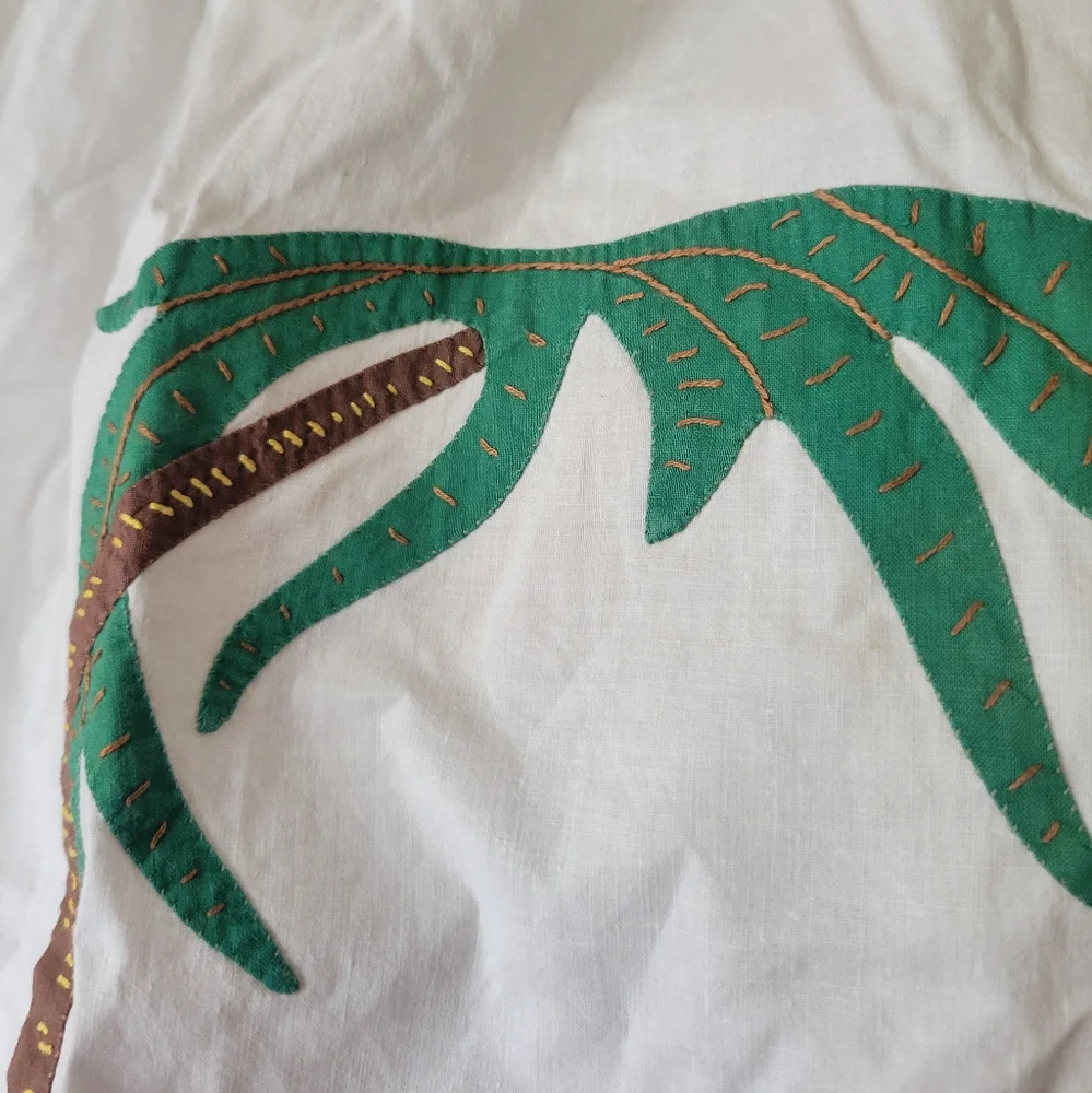 Vintage hand embroidered Mexican apron